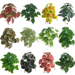 1 шт. искусственное растение Monstera Pothos, искусственные листья со стеблом, искусственное растение, украшение для гостиной, окна отеля, офиса, домашний декор,