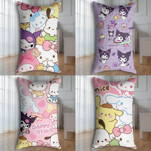 Милая наволочка с принтом Sanrio, украшение для спальни, комнаты, кровати, наволочка для дома, гостиной, дивана, наволочка