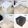 Акриловая коробка для карт с карманом для рукоделия, Свадебная коробка без рисунка, 8x8x8 дюймов
