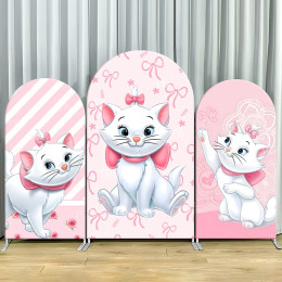 TB Marie Cat Arch фон крышка розовый бант для девочки украшение для дня рождения фотография фон стены принадлежности для детского душа