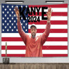 Kanye 2024 флаги украшения комнаты поддержка Канье президент Западной США гобелен Забавный мем настенный гобелен эстетический Декор для комнаты