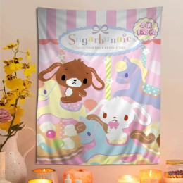 S_sugarbunny аниме Kawaii гобелен с героями мультфильмов богемные настенные гобелены Мандала настенные подвесные простыни