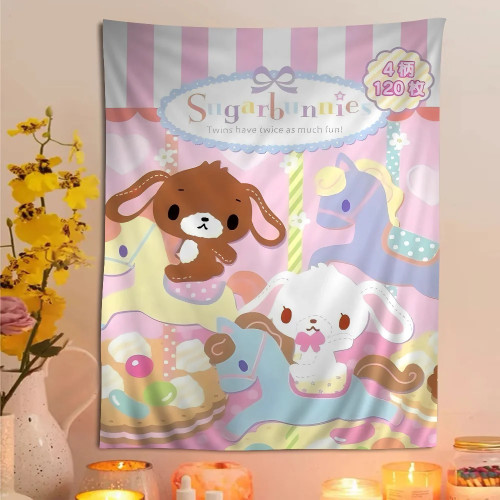 S_sugarbunny аниме Kawaii гобелен с героями мультфильмов богемные настенные гобелены Мандала настенные подвесные простыни