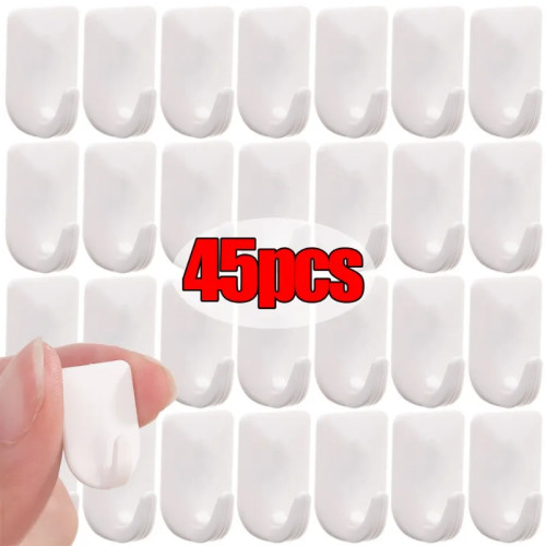 9-45 шт. маленькие самоклеящиеся крючки, мини-многофункциональные липкие крючки, прочные бесследные крючки для домашнего хранения автомобиля, принадлежности для организации