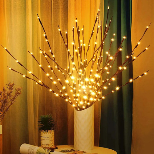 Светящиеся ветки, декоративные огни на батарейках, подходят для украшения дома, свадеб, вечеринок, фестивалей, Рождества
