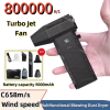 XIAOMI C6 Violent Fan 350000 об/мин Электрический вентилятор Турбонатный вентилятор 58 м/с Высокоскоростной канальный вентилятор Перезаряжаемый мощный пылесборник