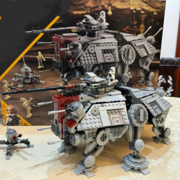 Технический AT-TE Walker 75337 Модель MOC 1082 шт. Строительный блок Космический робот Комплект Самоблокирующиеся кирпичи DIY Соберите подарок на день рождения Игрушка