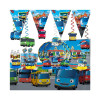 Disney Tayo the Little Bus автомобиль украшение для дня рождения воздушный шар чашка тарелка баннер фон принадлежности для торта баннер для детского душа