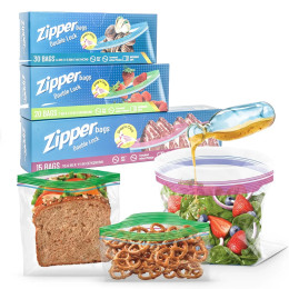 Пакеты для закусок Ziploc, пластиковые пакеты для хранения пищевых продуктов, для путешествий, для свежести, для хранения фруктов и овощей