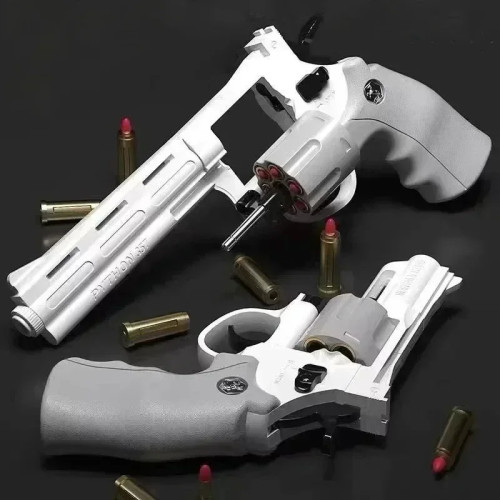 Пластиковый игрушечный пистолет lZp5 Magnum 357, длинный сплав, револьвер, мягкая пуля для мальчиков, уличные игрушечные пистолеты, подарки на день рождения, вечеринку с определением пола