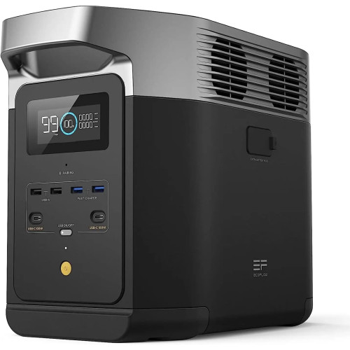 Портативная электростанция DELTA 2, аккумулятор LiFePO4 (LFP), 1024 Втч, выход USB-C переменного тока/100 Вт, солнечный генератор (солнечная панель (опционально)