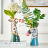 Креативность Harz Sukkulenten Pflanzen Blume Pflanzer Blumentopf Vasen Korb мультфильм тье Kopf für Wohnkultur