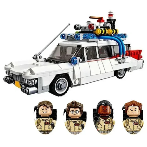 Совместимый MOC 21108 Ghost Busters Ecto-1, строительные блоки для автомобилей из фильма, игрушки «сделай сам», сборная модель для детей, подарки для мальчиков и девочек