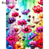 Evershine 5D DIY Алмазная мозаика Цветок мака Красочная картина Пейзаж Полный квадратный круглый Алмазная вышивка Ремесло
