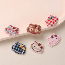10 шт. новый мини Kawaii мультфильм сетка кошка серия плоское дно альбом для вырезок DIY изготовление ювелирных изделий маникюрные банты аксессуары