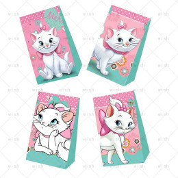 Бумажный подарочный пакет AristoCats для девочек, товары для дня рождения, сумка Marie Cat, сумка для печенья, конфет, закусок, детский душ, свадебный декор