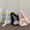 Sanrio плюшевая сумка через плечо Kawaii Cinnamoroll Melody Kuromi большая вместительная сумка для девочек модная Джокер через плечо Рождество