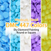 5D Diy Алмазная картина Сверла Квадратные круглые Полный DMC 447 цветов Стразы Мозаика Аксессуары Наборы оптом по номерам Поделки
