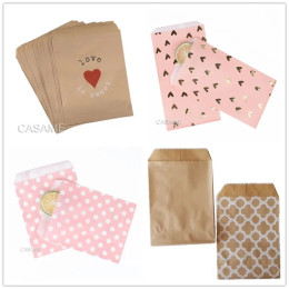 Бумажные пакеты 5x7 дюймов Love is Sweet Wedding Treat Craft Paper Popcorn Bags Food Safe Party Favor Бумажные пакеты Лучший подарок конфеты сладкий пакет