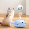 Интерактивные игрушки для кошек Электрический струйный плавающий мяч Игрушка для кошек в форме кита Игрушка для кошек Портативный USB-вентилятор с двойной функцией Игрушка для домашних животных для тизер