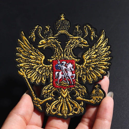 9,6*8,9 см, российский флаг, национальная эмблема, нашивка для пилота, люди России, военные полоски, нашивки, значок
