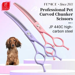 Fenice Professional 6,5/7,0/7,5 дюймов JP440C стальные красочные розовые/фиолетовые изогнутые ножницы для чурнитуры ножницы для инструментов для ухода за домашними животными