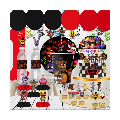Disney FNAF freddy, Мультяшные игры, одноразовые украшения для стола и аксессуары, наклейки градуированные, украшения для юбилеев 2024