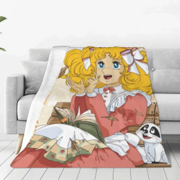 Вязаное одеяло Candy Anime Kurin Флисовое одеяло 80 классных цветов Искусство легкое покрывало для автомобиля дивана покрывало