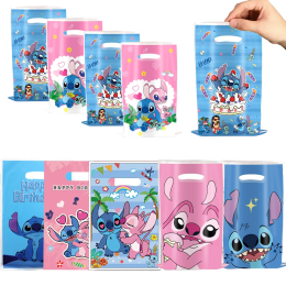 10/20/30 шт., подарочные пакеты для вечеринок Disney Lilo&Stitch, пакеты для упаковки конфет и печенья, сумка для закусок, детский душ, товары для дня рождения