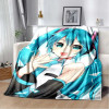 Одеяло для девочки с Аниме Vocaloid Kawaii Miku, легкое мягкое покрывало, Фланелевое покрывало, покрывало на диван, подарок для детей