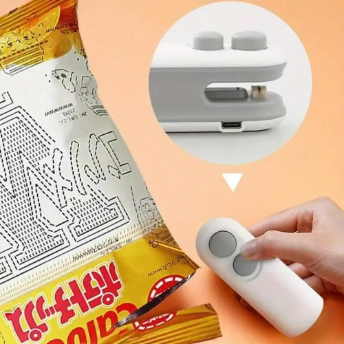 2IN1 термосварщик для закусок, мини-запечатывающая машина, USB перезаряжаемый термосварщик, сумка для хранения, пластиковая упаковка, зажим для пищевых продуктов, сумка