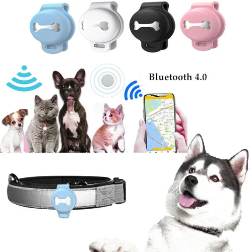 Bluetooth-трекер для кошек, собак, домашних животных, GPS-трекер для домашних животных, умный локатор, бренд для собак, портативный трекер для обнаружения домашних животных, светоотражающий ошейник