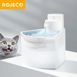 Беспроводной фонтан ROJECO для кошек, автоматический диспенсер воды для кошек и собак, умный датчик, питьевой фонтан, аксессуары
