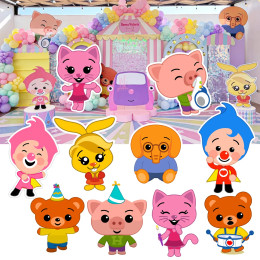 Plim Plim Theme Kt Board Cutouts Фон для детского душа День рождения Украшение Стоячий реквизит для фотосессии
