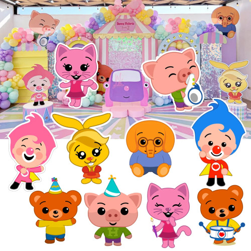 Plim Plim Theme Kt Board Cutouts Фон для детского душа День рождения Украшение Стоячий реквизит для фотосессии