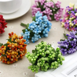 Лидер продаж, искусственный мини-букет ягод из пены, искусственные тычинки фруктов, бусины, цветы для рукоделия, венок, коробка, свадебные аксессуары для скрапбукинга