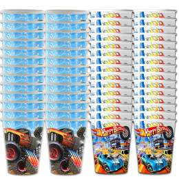10 шт./лот Monster Truck горячее колесо вечерние украшения чашки для мальчиков пользу детская чашка для дня рождения детский душ одноразовые принадлежности