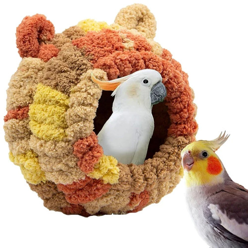 Теплое птичье гнездо, зимний дом, подвесной гамак, клетка, аксессуары, плюшевые украшения для попугаев, колибри, клетки для птиц