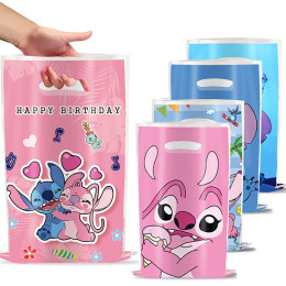 10 подарочных пакетов Disney Lilo&Stitch для вечеринки, детские конфеты, подарочные пакеты для вечеринки, синий Stitch, розовый ангел, Гуди, подарочные пакеты для детей на день рождения