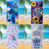 Stitch-Themed Beach Towels: Hello Stitch, Sunflowers, and More for Summer Fun! Suitable for towels, bath towels, beach towels