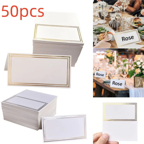 DIY 50 шт., прозрачные акриловые настольные карты, свадебные пустые прямоугольные карты для сидения, знак с именами для гостей, бирка, украшение для дня рождения