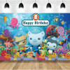 OCTONAUTS украшение для дня рождения, детская игрушка, мультфильм, подводный мир, морские барны, храбрый мальчик, тематическая вечеринка, виниловый фон