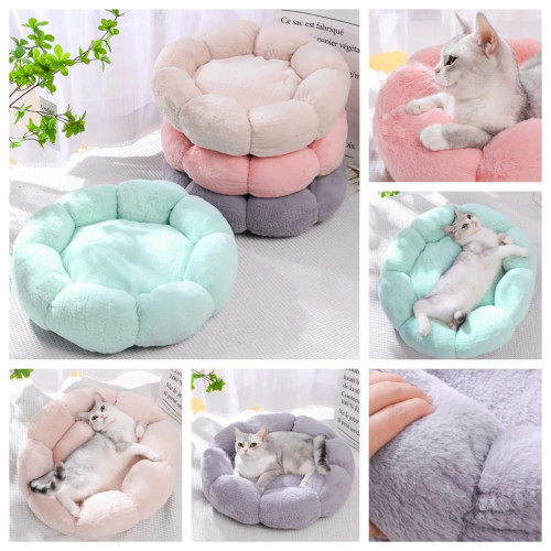 Удобная кровать для сна, уникальная цветочная форма для внутреннего и наружного использования, коврик для собак, кровати для больших собак