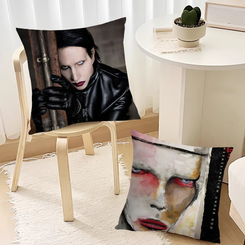 Чехол для подушки M-Marilyn M-Manson Under God для гостиной, акцентный диван, поддержка спины, квадратная гостиная, необычная наволочка для сна-компаньона