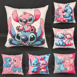 Милая наволочка Disney Lilo&Stitch, мультяшная аниме-фигурка ангела, чехол для диванной подушки, украшение для дома, спальни, каваи, подарки на день рождения