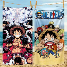 Пляжное полотенце в стиле аниме One PIECES Luffys Gear 5, быстросохнущие полотенца из микрофибры без песка, подарок для женщин, путешествия, тренажерный зал, душ, кемпинг