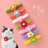 Kawaii вязаный крючком ошейник для собак и кошек, регулируемое шерстяное ожерелье с цветами, аксессуары для шеи домашних животных, шарф для щенков и котят, галстук-бабочка, подарок для домашнего животного