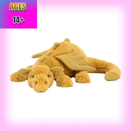 Jellycat Мягкая плюшевая игрушка Декор Маленький снежный дракон Плюшевые игрушки Желтый динозавр Мягкая кукла Подарок на день рождения для детей