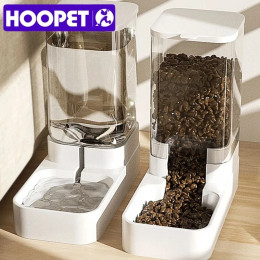 HOOPET Кормушка для собак, кошек, автоматическая миска для воды для кормления, прозрачный диспенсер для хранения корма для домашних животных, контейнер, аксессуары для щенков и котят