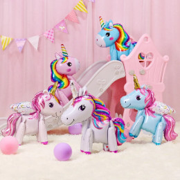 Baby Shower 3D гигантский воздушный шар с единорогом, надувные воздушные шары с радужной лошадью, детская игрушка, единорог, украшение для дня рождения, воздушные шары, принадлежности